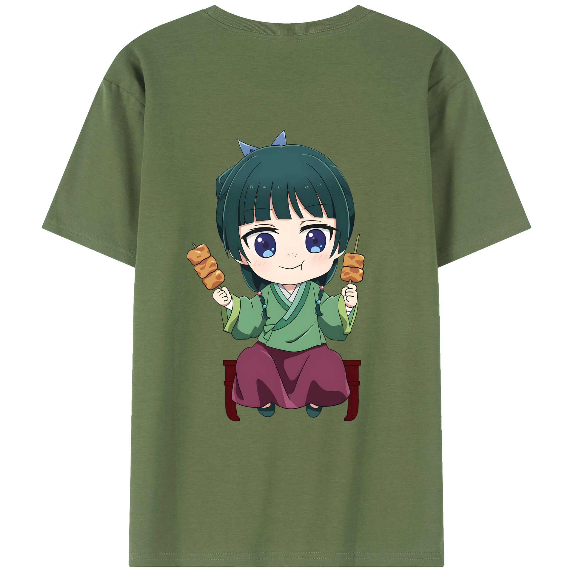 （画像用） 薬屋のひとりごと The Apothecary Diaries 綿100％ メンズ半袖Tシャツ（バックプリント） 通気性